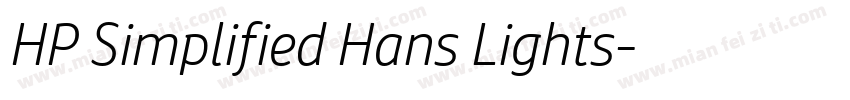 HP Simplified Hans Lights字体转换